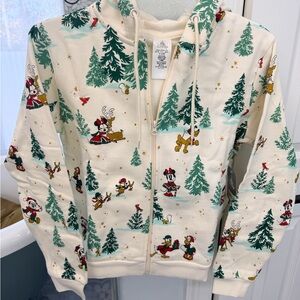 Disney Zipup Hoodie Sweatshirt Adult S NWT